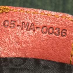 Pre Owned حقيبة كتف ديور غوتشو سادل جلد وكانفاس أخضر/بني كبيرة