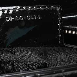 مملوكة مسبقًا Dior Black Cannage Patent Leather Medium Lady Dior Tote