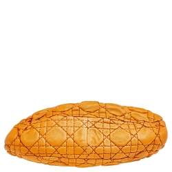 Pre Owned Dior Tan Quilted Cannage Leather Hobo