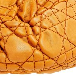 Pre Owned Dior Tan Quilted Cannage Leather Hobo