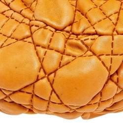 Pre Owned Dior Tan Quilted Cannage Leather Hobo