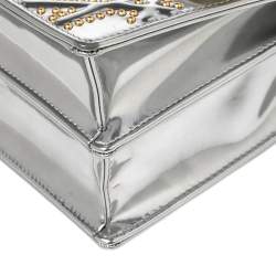 مملوكة مسبقًا حقيبة كلتش ديور سلسلة فيرتيكال ديوراما مرصعة جلد كحلى 