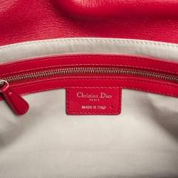 Dior Red Cannage Soft Leather Milly La Forêt Shoulder Bag