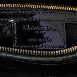 مملوكة مسبقًا Dior Black Cannage Patent Leather Large Lady Dior Tote