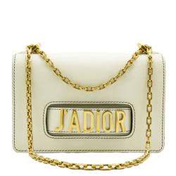 مملوكة مسبقًا Dior White Leather Small J'adior Shoulder Bag