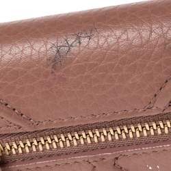 Pre Owned محفظة ديور ديوراما جلد رصاصي ثلاثية الطي