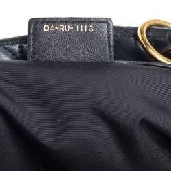 Pre Owned حقيبة يد توتس ديور ليدي ديور شوبر جلد كاناج أسود ناعم 