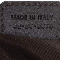 Pre Owned Dior Brown Oblique Coated Canvas Romantique Satchel