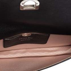 Pre Owned حقيبة كلتش ديور ديوراما جلد أسود بسلسلة 