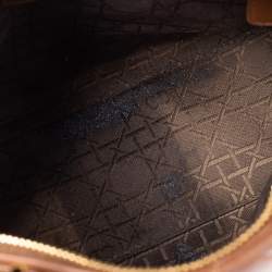 Pre Owned Dior Brown Cannage Quilted Leather Medium Lady Dior Tote