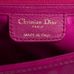 Pre Owned Dior Pink Leather 61 Bejeweled Hobo 