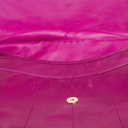 Pre Owned Dior Pink Leather 61 Bejeweled Hobo 