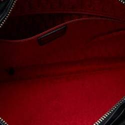 مملوكة مسبقًا حقيبة يد توتس ديور ليدى كبيرة جلد كاناج أسود 