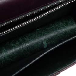 Dior Burgundy Ceramic Effect Leather Diorama Club Shoulder Bag