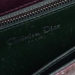 Dior Burgundy Ceramic Effect Leather Diorama Club Shoulder Bag