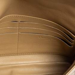 Pre Owned Dior Beige Cannage Patent Leather Miss Dior Promenade Chain Clutch