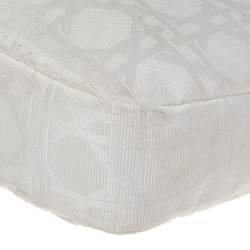 Pre Owned Dior White Cannage Canvas Medium Lady Dior Hobo