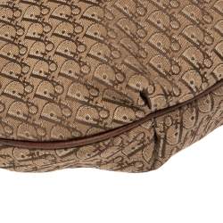 Pre Owned Dior Brown/Beige Oblique Canvas and Leather Ethnic Hobo