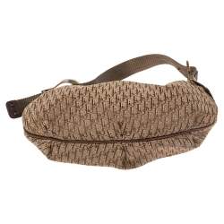 Pre Owned Dior Brown/Beige Oblique Canvas and Leather Ethnic Hobo