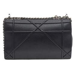 Dior Black Leather Medium Diorama Flap Shoulder Bag