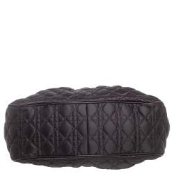 Pre Owned Dior Dark Brown Cannage Nylon and Leather Charming Doctor Bag