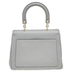 Pre Owned Dior Grey Leather Small Be Dior Top Handle Bag