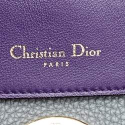 Pre Owned Dior Grey Leather Small Be Dior Top Handle Bag