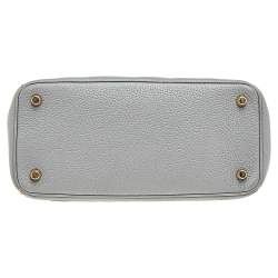Pre Owned Dior Grey Leather Small Be Dior Top Handle Bag