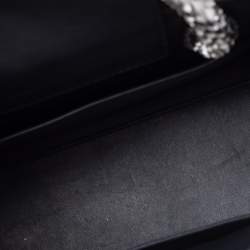 Pre Owned Dior Metallic Silver Python Mini Diorever Tote