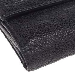 Pre Owned Dior Black Leather Lady Dior Wallet