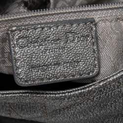 Pre Owned Dior Grey Cannage Leather Flap Hobo