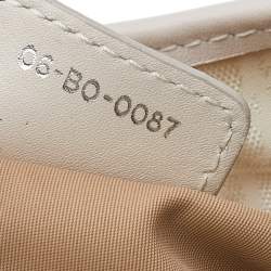 Pre Owned Christian Dior White-Cream Canvas And Leather Diorissimo Small Lovely Tote