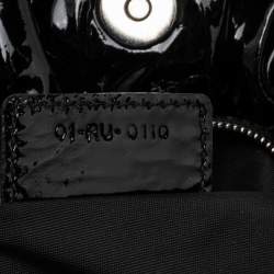 Pre Owned Dior Black Cannage Patent Leather Le Trente Hobo