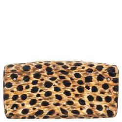 مملوكة مسبقًا Dior Brown/Beige Animal Print Fabric Medium Lady Dior Tote