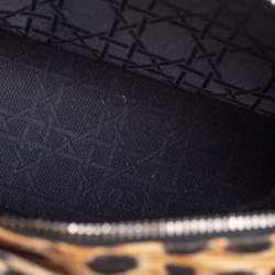 مملوكة مسبقًا Dior Brown/Beige Animal Print Fabric Medium Lady Dior Tote