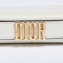 Pre Owned Dior Cream Leather "Le Soleil" Tarot Pouch