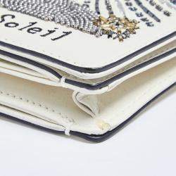 Pre Owned Dior Cream Leather "Le Soleil" Tarot Pouch