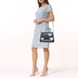 Pre Owned Dior Multicolor Leather Small Be Dior Flap Top Handle Bag