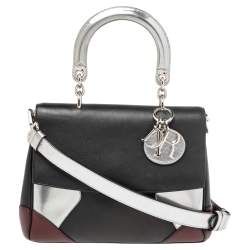 Pre Owned Dior Multicolor Leather Small Be Dior Flap Top Handle Bag