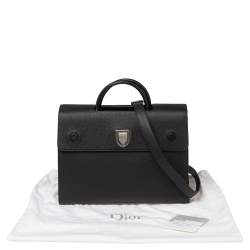 Pre Owned Dior Black Leather Large Diorever Top Handle Bag