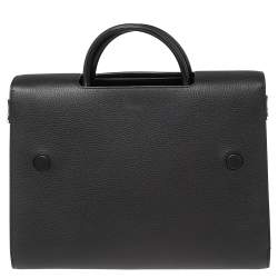 Pre Owned Dior Black Leather Large Diorever Top Handle Bag