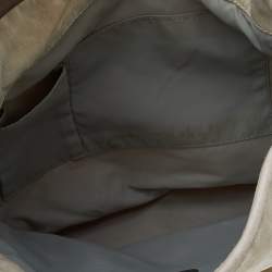 Pre Owned Dior Cream Oblique Canvas And Leather Ethnic Hobo