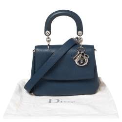 Pre Owned Dior Blue Leather Mini Be Dior Top Handle Bag