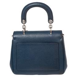 Pre Owned Dior Blue Leather Mini Be Dior Top Handle Bag