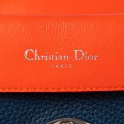 Pre Owned Dior Blue Leather Mini Be Dior Top Handle Bag