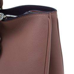 Pre Owned Dior Light Brown Leather Large Diorissimo Shopper Tote