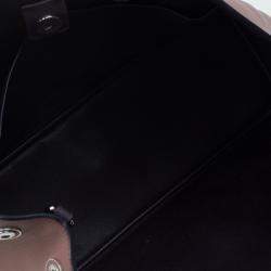 Pre Owned Dior Light Brown Leather Large Diorissimo Shopper Tote