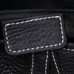Pre Owned Dior Black Leather Saddle Bag