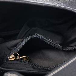 Pre Owned Dior Black Leather Saddle Bag