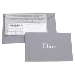 Pre Owned حقيبة يد توتس ديور ليدي ديور متوسطة جلد لامع كاناج كريمي